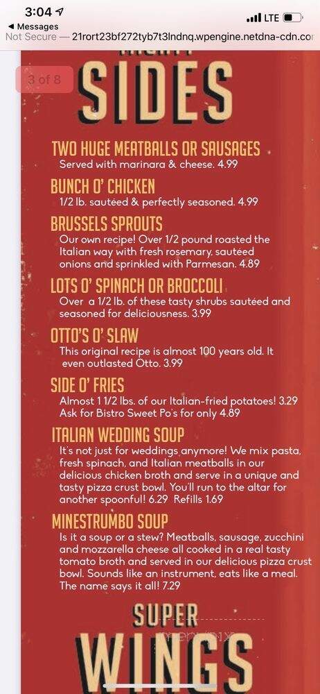 Oregano's - Littleton, CO menu_pic