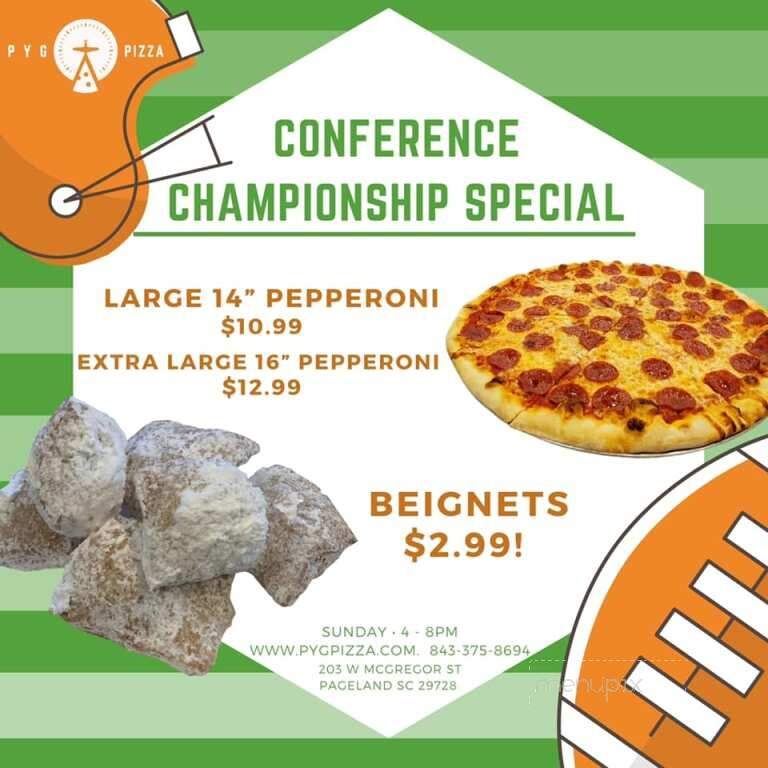PYG Pizza - Pageland, SC menu_pic