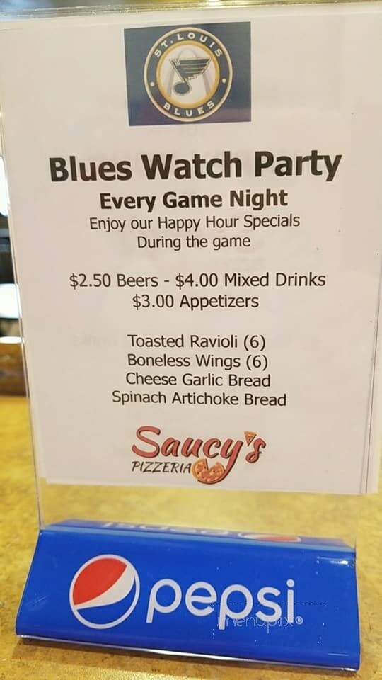 Saucy's Pizzeria - Hillsboro, MO menu_pic