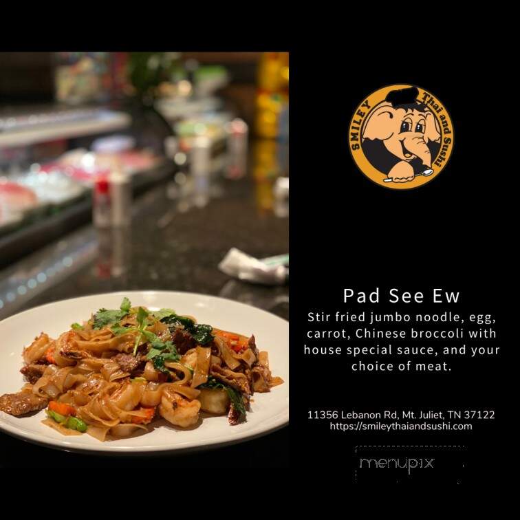 Smiley Thai and Sushi - Mount Juliet, TN menu_pic