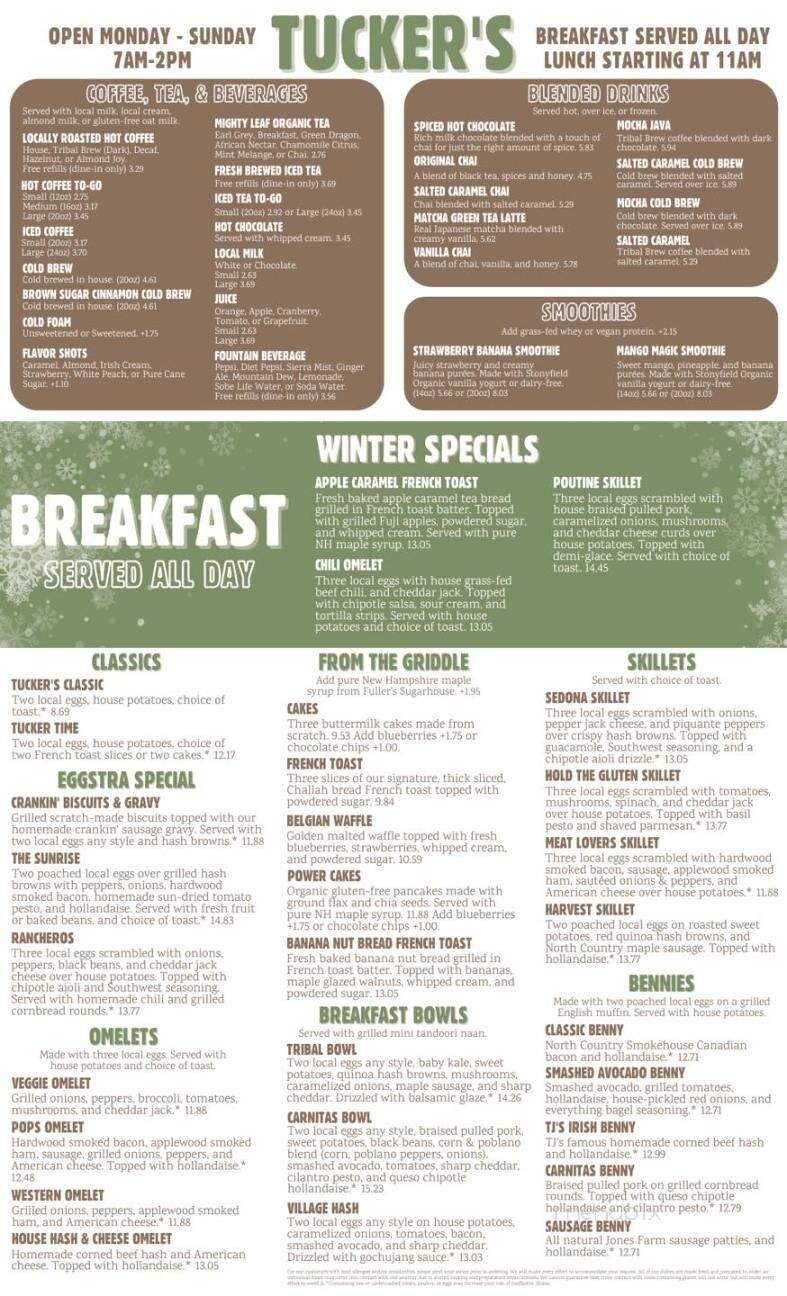 Tucker's - Bedford, NH menu_pic