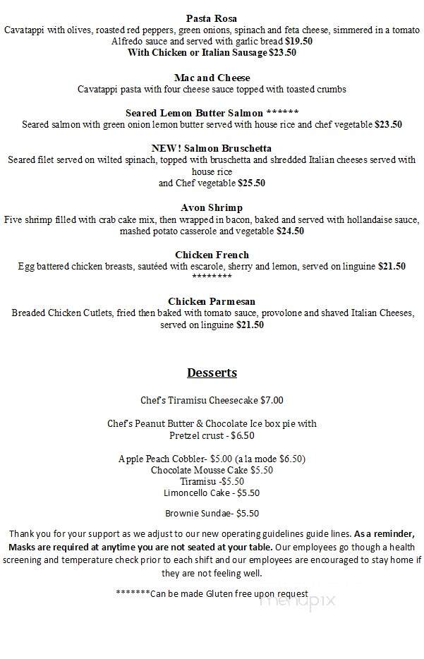 Avon Inn - Avon, NY menu_pic