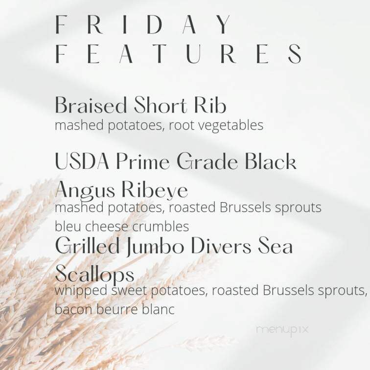Babcock House - Appomattox, VA menu_pic