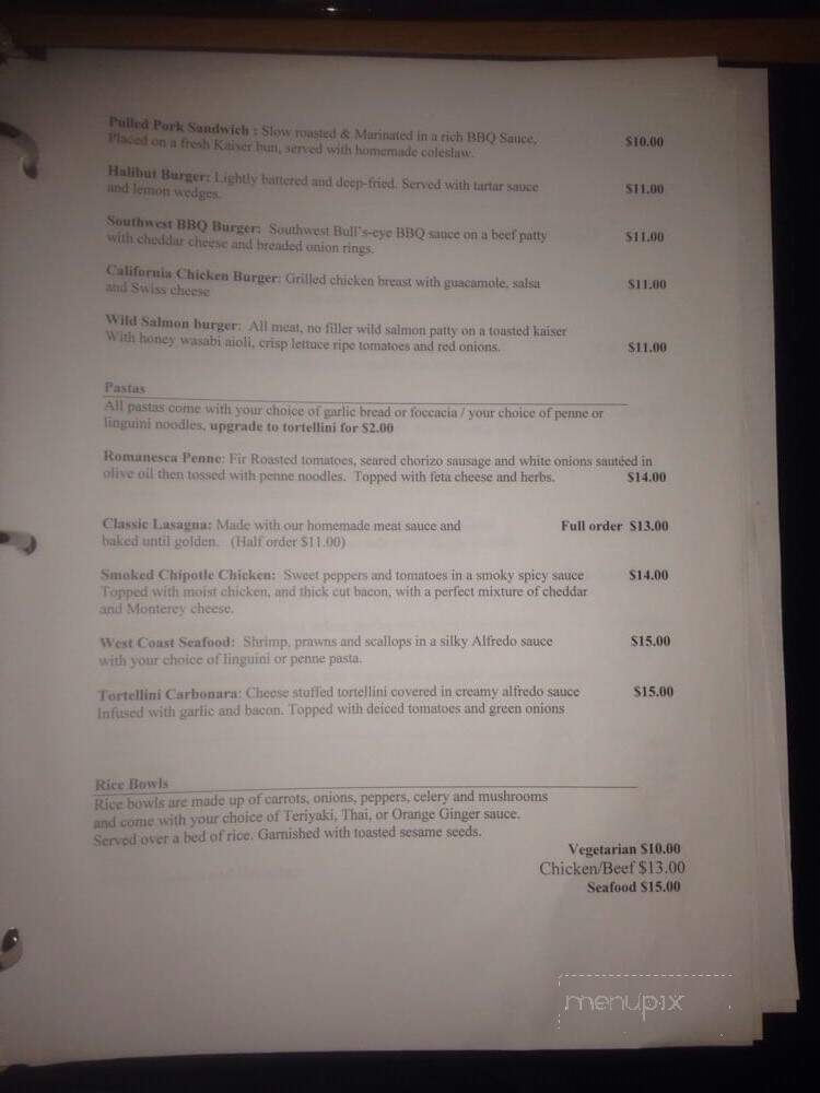 Stamps Cafe - Port Alberni, BC menu_pic