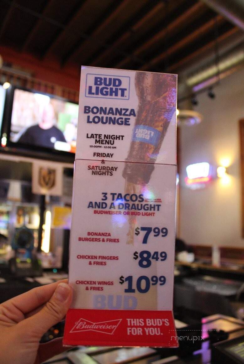 Bonanza Lounge - Las Vegas, NV menu_pic