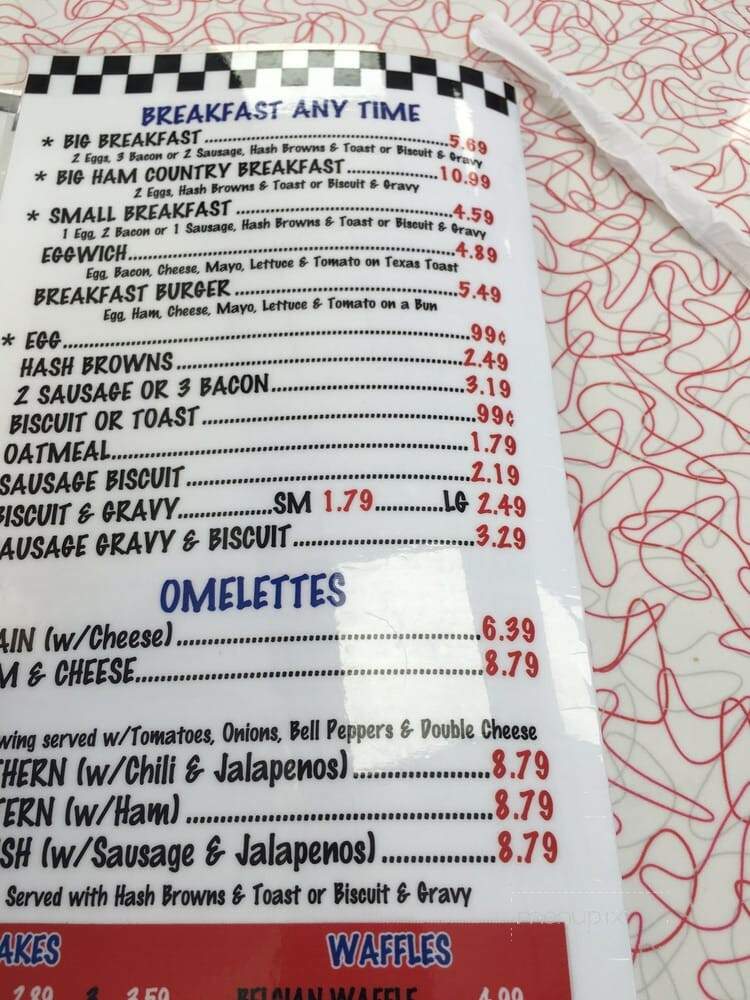 Boom A Rang Diner - Lone Grove, OK menu_pic