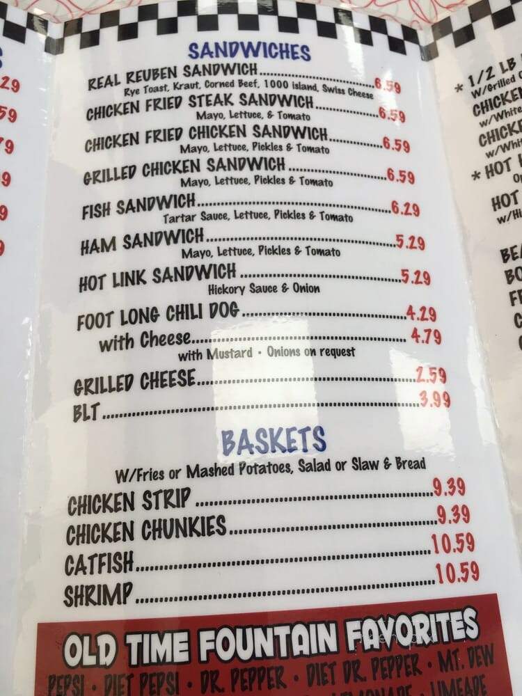 Boom A Rang Diner - Lone Grove, OK menu_pic