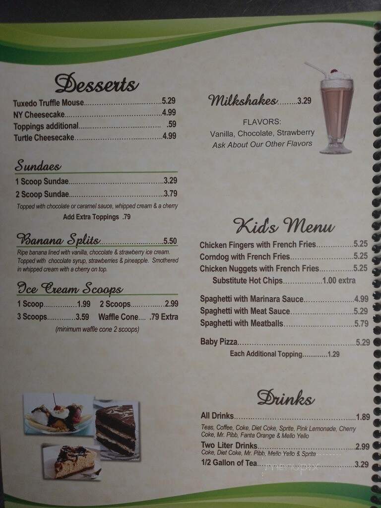 Hillsville Cafe - Trinity, NC menu_pic