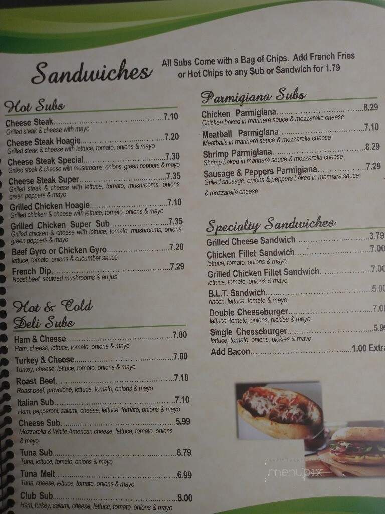 Hillsville Cafe - Trinity, NC menu_pic