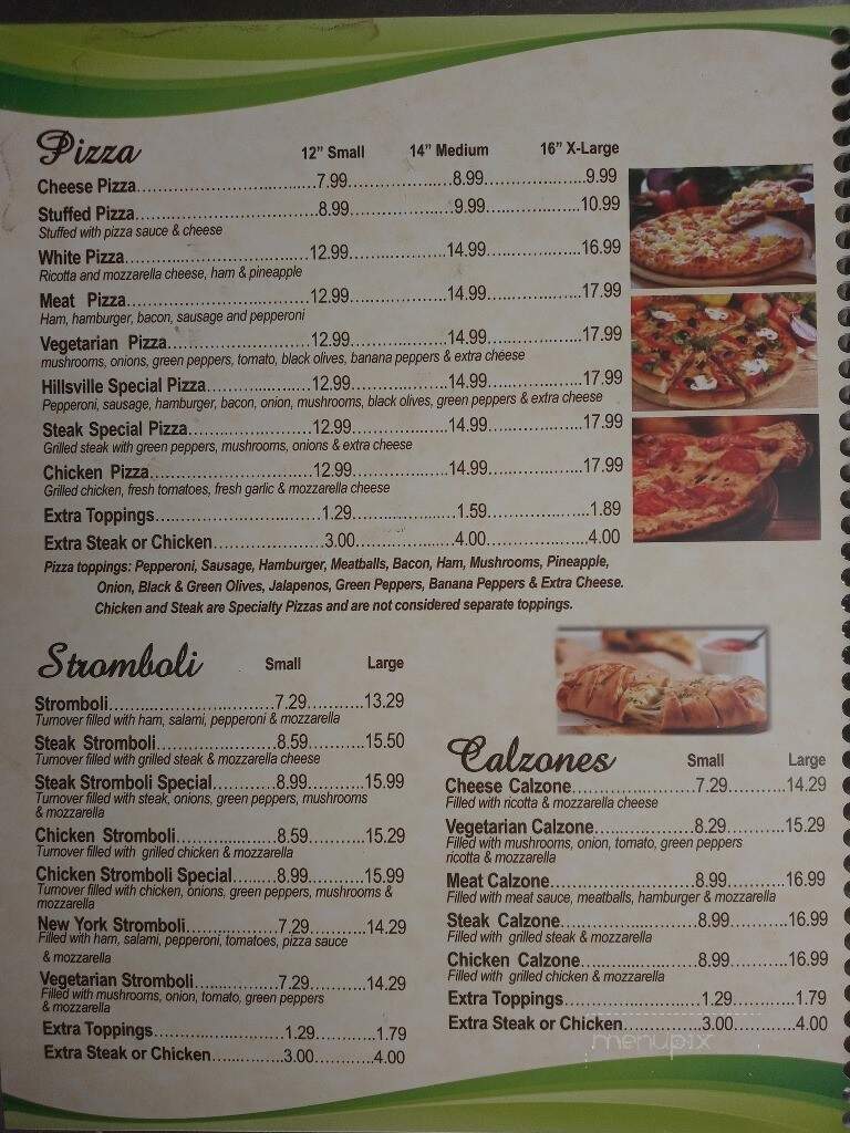Hillsville Cafe - Trinity, NC menu_pic