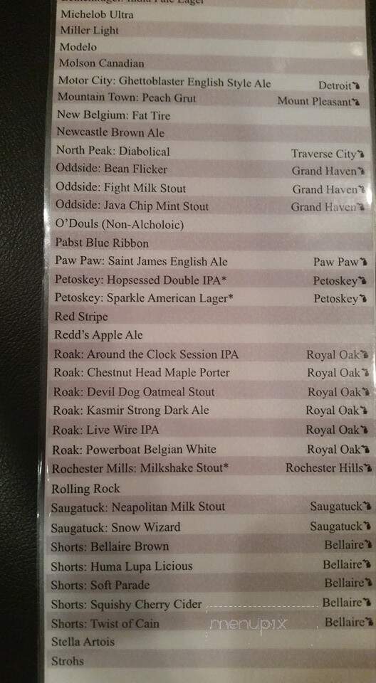 Old Detroit Burger Bar - Lapeer, MI menu_pic