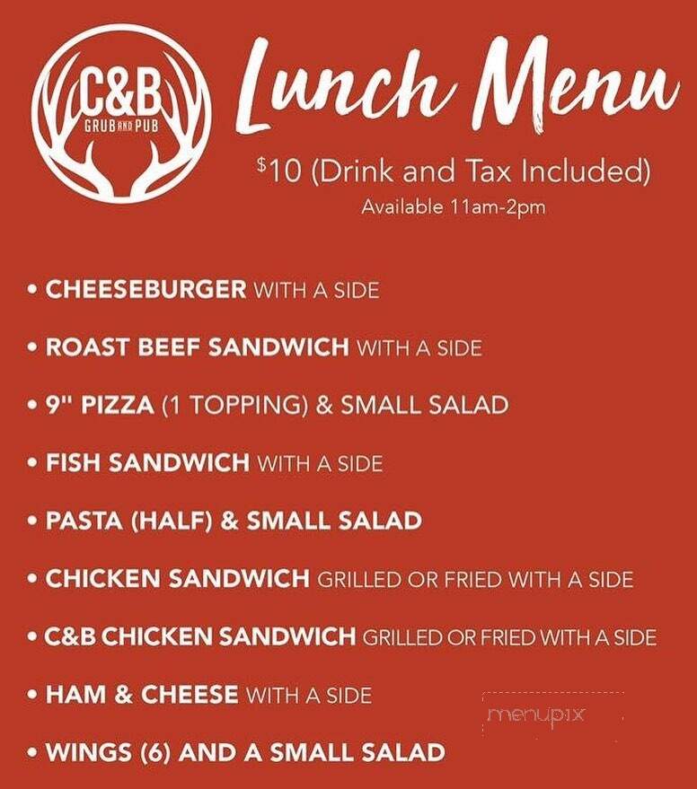 C&B Grub & Pub - Barnhart, MO menu_pic