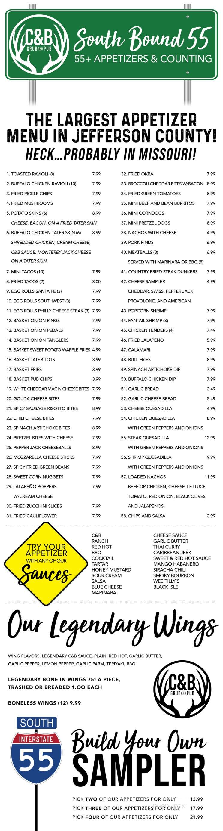 C&B Grub & Pub - Barnhart, MO menu_pic
