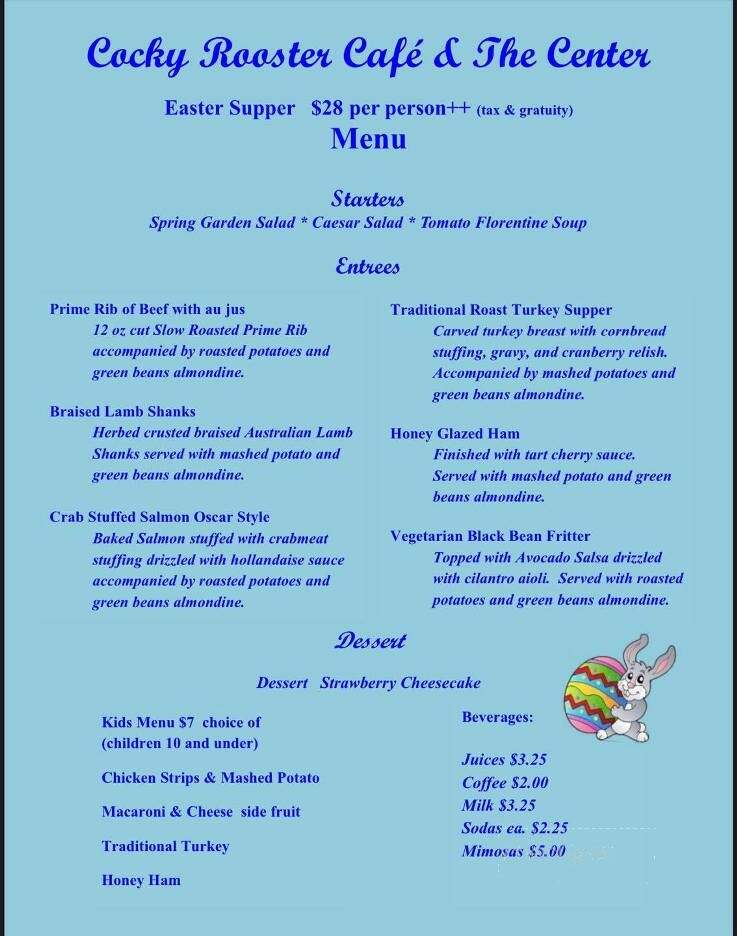 Cocky Rooster Cafe - Deltona, FL menu_pic