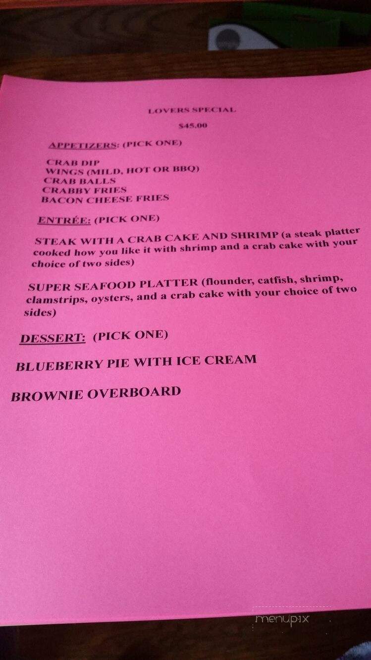The Crusty Crab - Greenbackville, VA menu_pic