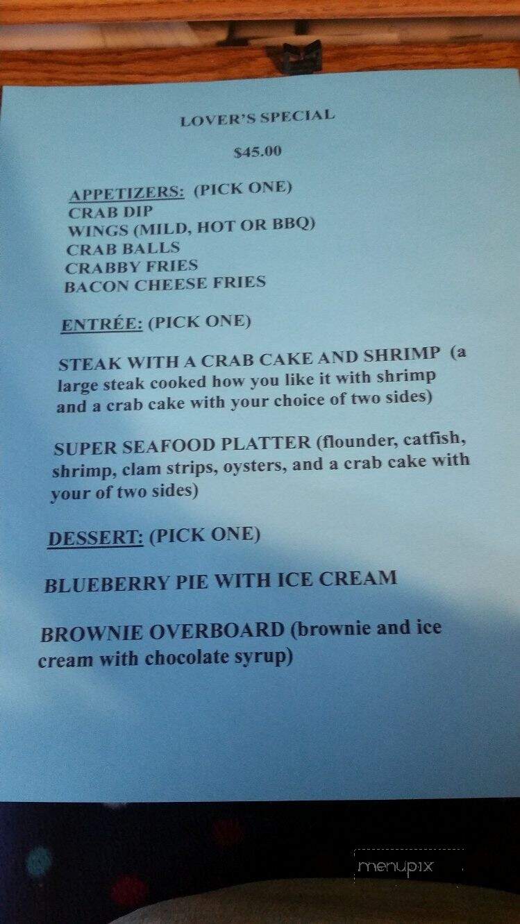 The Crusty Crab - Greenbackville, VA menu_pic