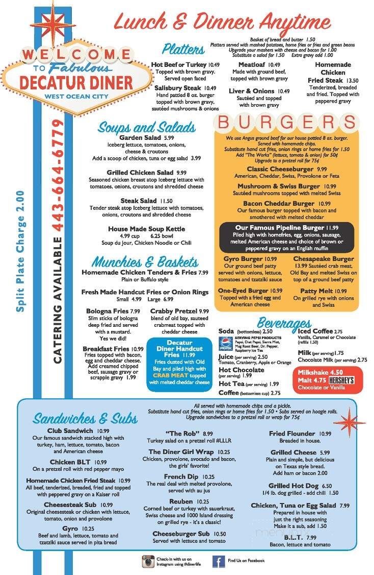 Decatur Diner - Berlin, MD menu_pic