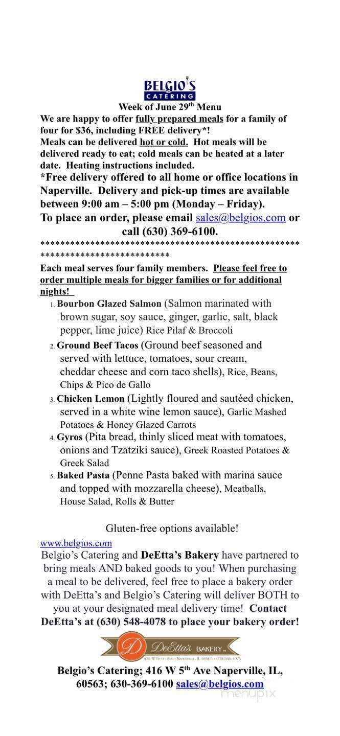 Deetta's Bakery - Naperville, IL menu_pic