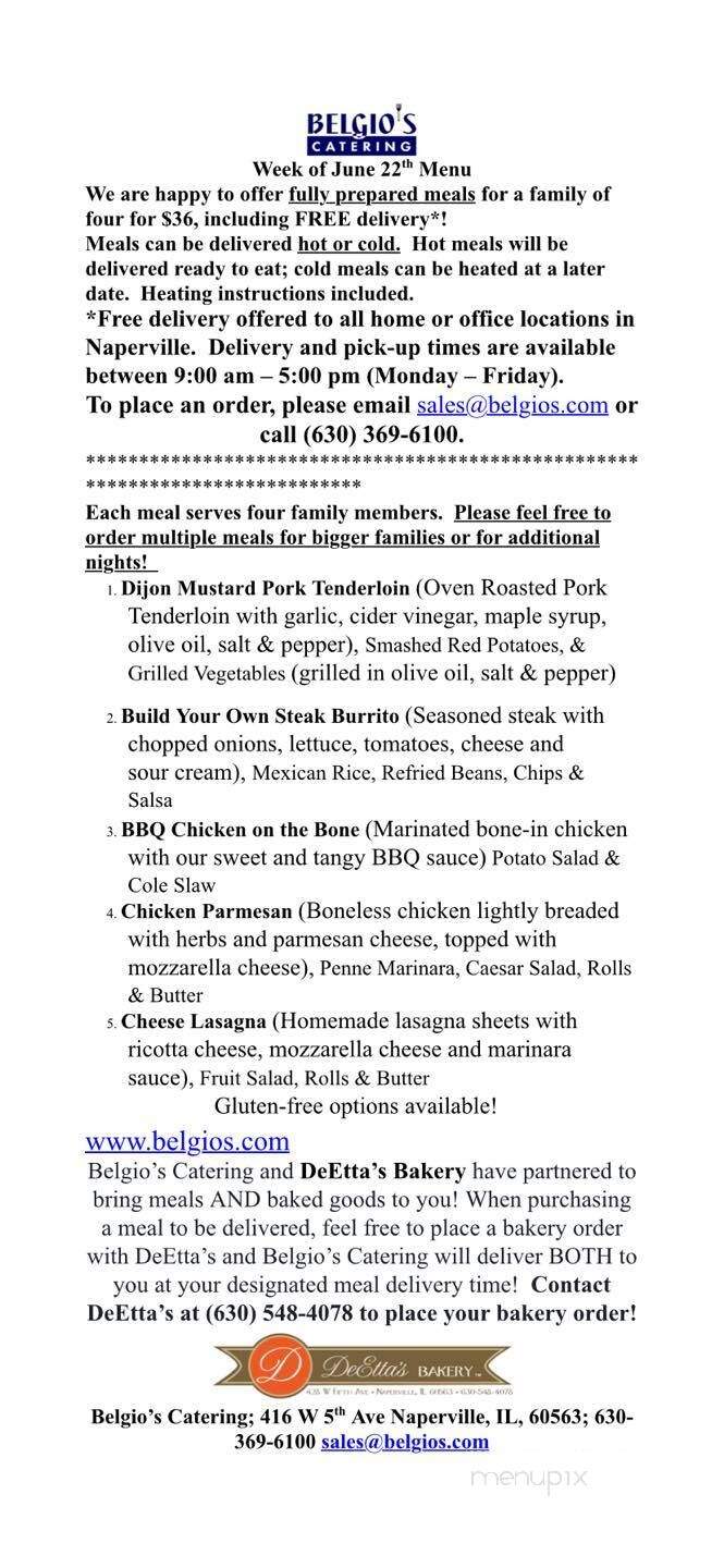 Deetta's Bakery - Naperville, IL menu_pic