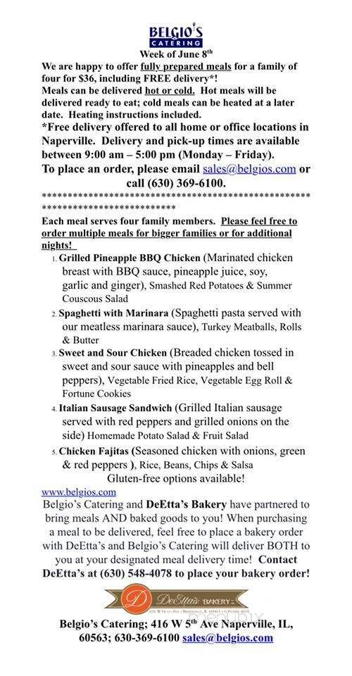 Deetta's Bakery - Naperville, IL menu_pic