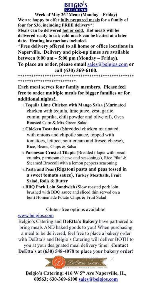 Deetta's Bakery - Naperville, IL menu_pic