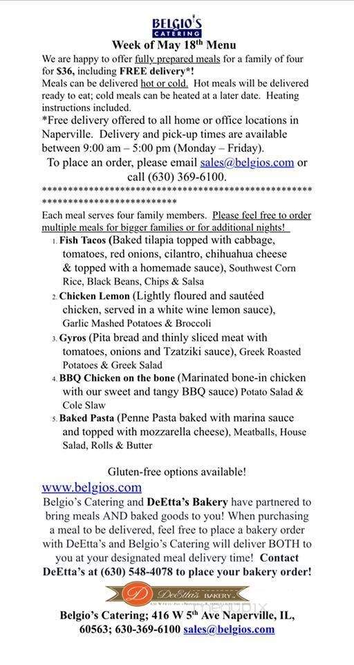 Deetta's Bakery - Naperville, IL menu_pic