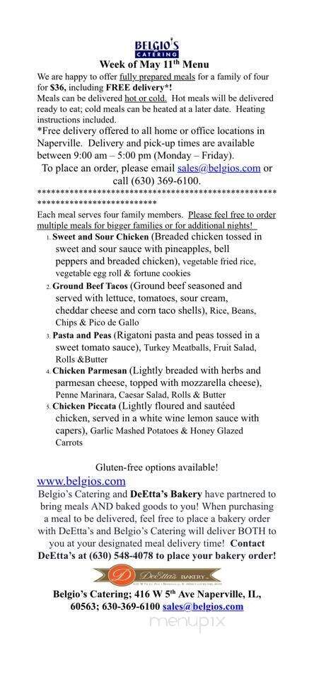 Deetta's Bakery - Naperville, IL menu_pic