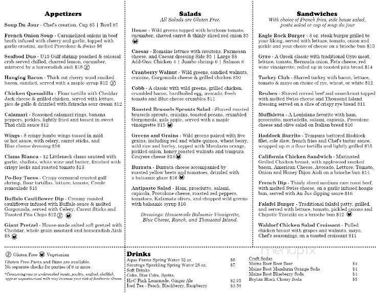 Eagle Rock Resort Club House - Hazleton, PA menu_pic