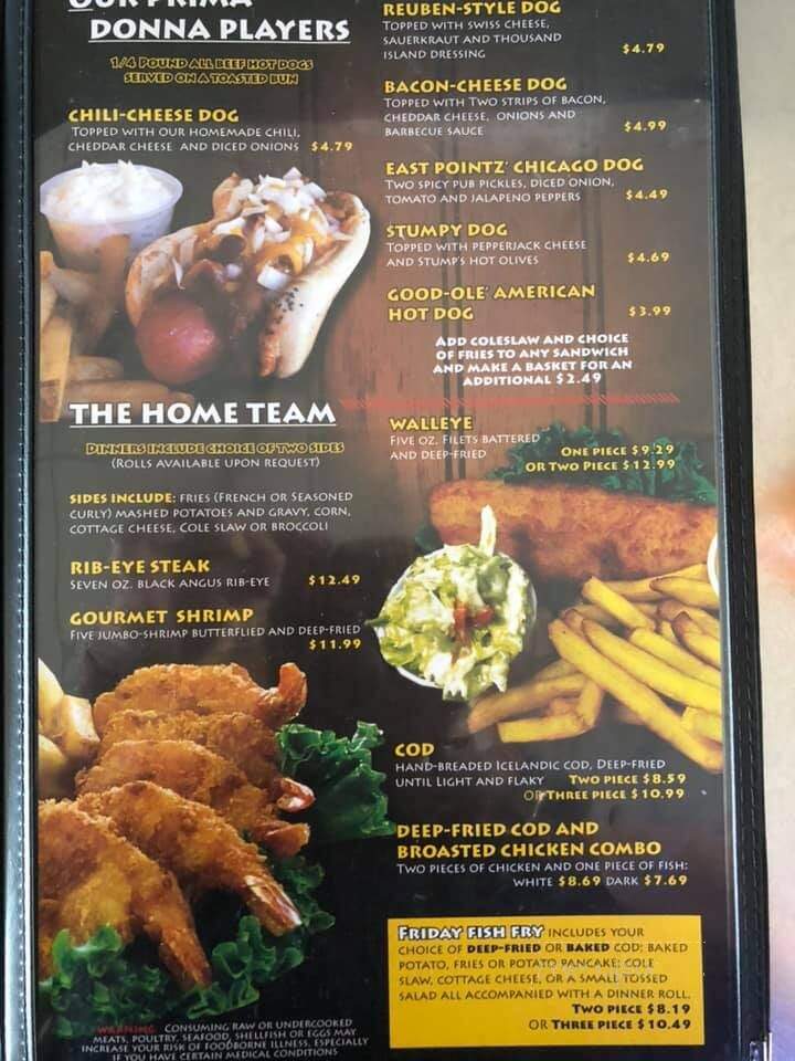 East Point Sportz Pub - Janesville, WI menu_pic