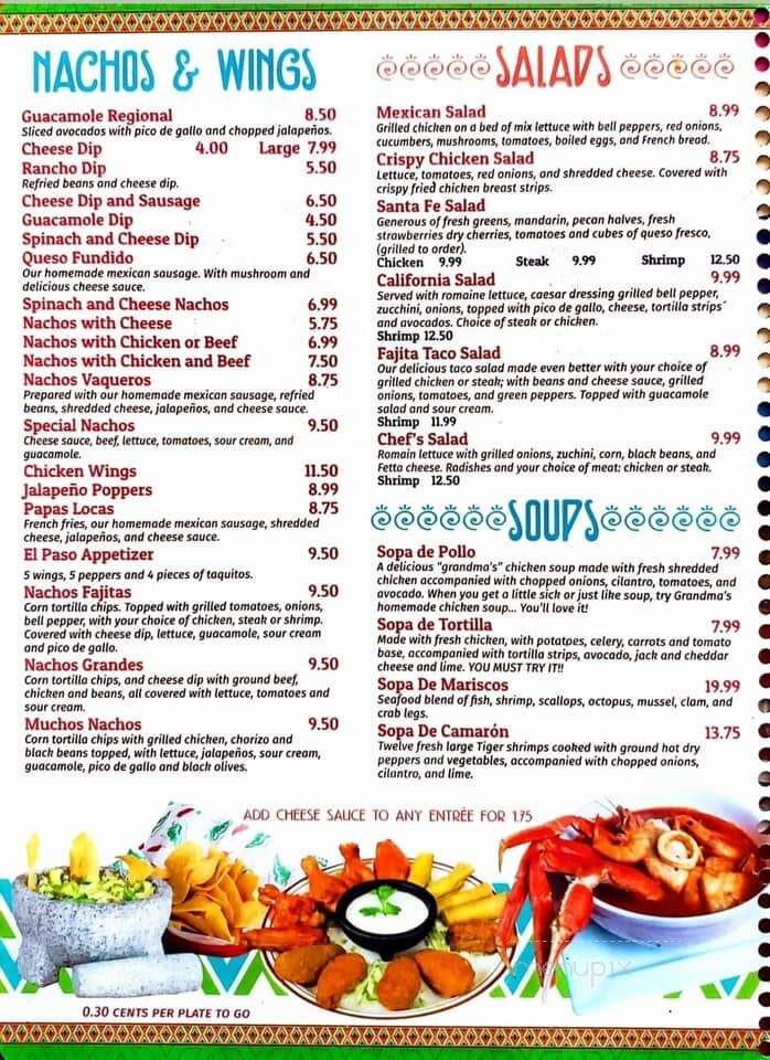 El Paso Mexican Restaurant - Conover, NC menu_pic