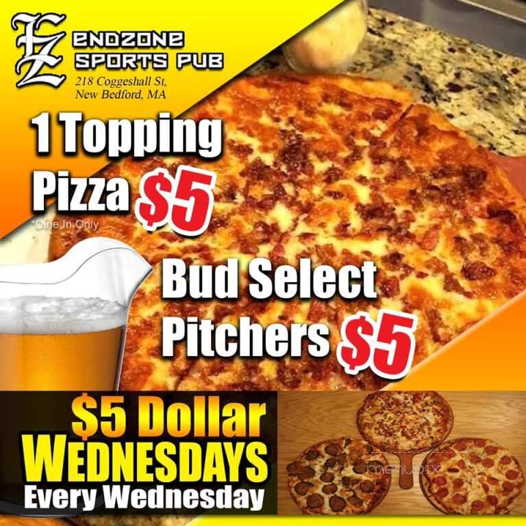 End Zone Sports Pub - New Bedford, MA menu_pic