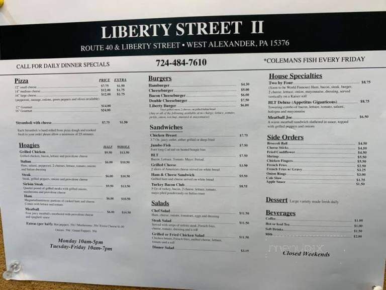 Liberty Street Cafe - West Alexander, PA
