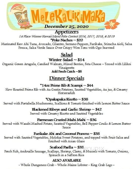 Fish Hopper - Kailua Kona, HI menu_pic