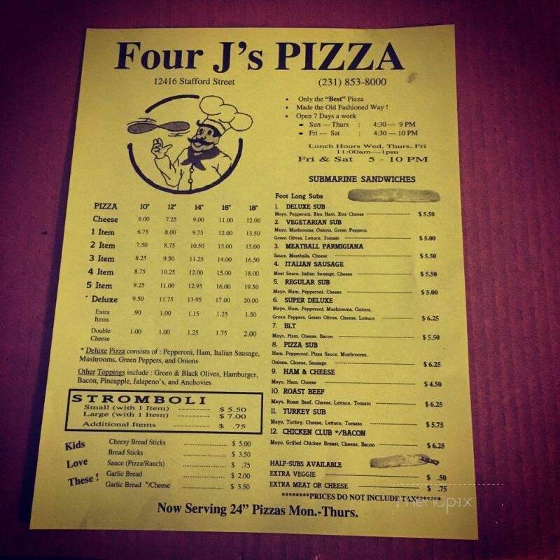 Four J's Pizza - Ravenna, MI