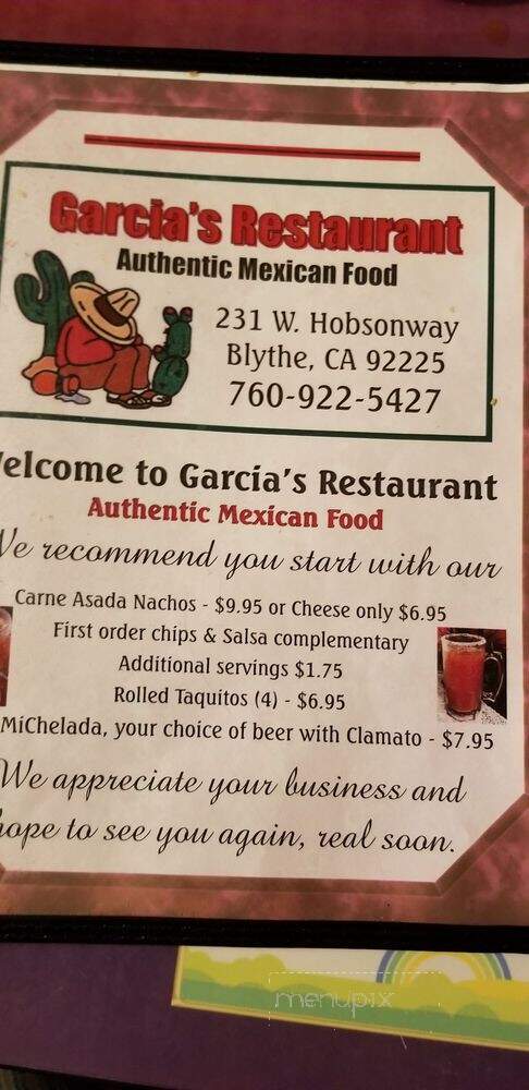 Garcia's Restaurant - Blythe, CA