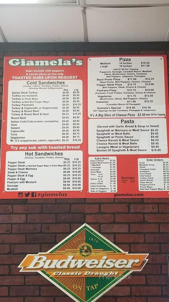 Giamela's Submarine Sandwiches - Sunland, CA menu_pic