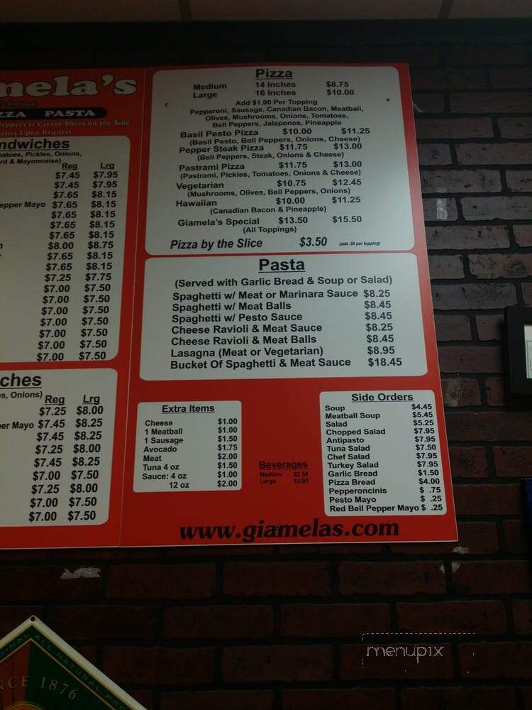 Giamela's Submarine Sandwiches - Sunland, CA menu_pic