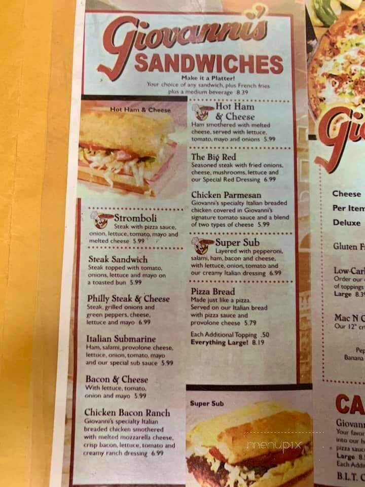 Giovanni's Pizza - West Liberty, KY menu_pic