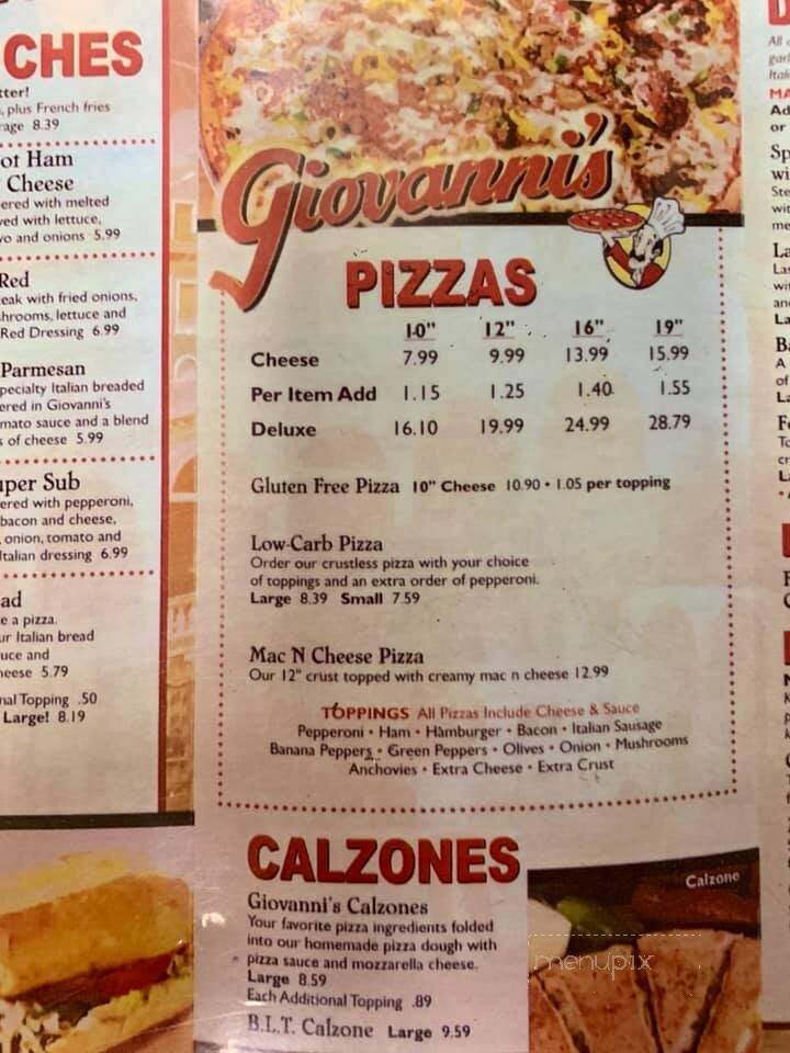 Giovanni's Pizza - West Liberty, KY menu_pic