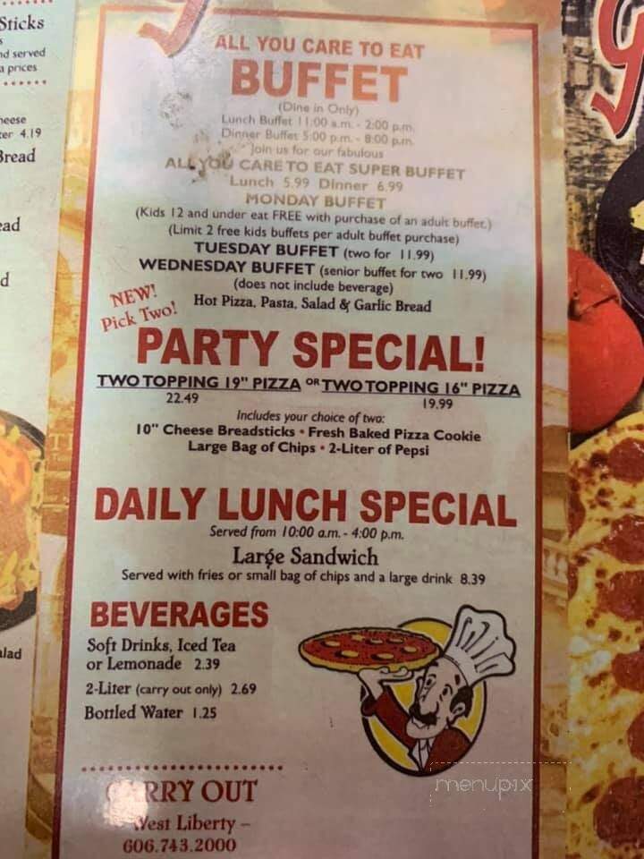 Giovanni's Pizza - West Liberty, KY menu_pic