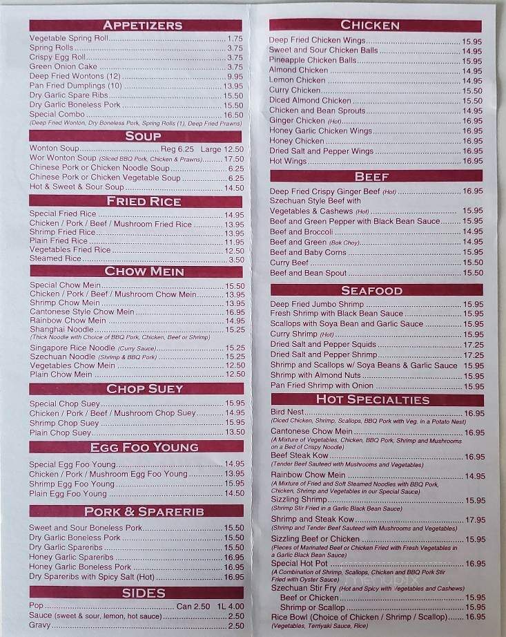 Golden Palace - Beaumont, AB menu_pic