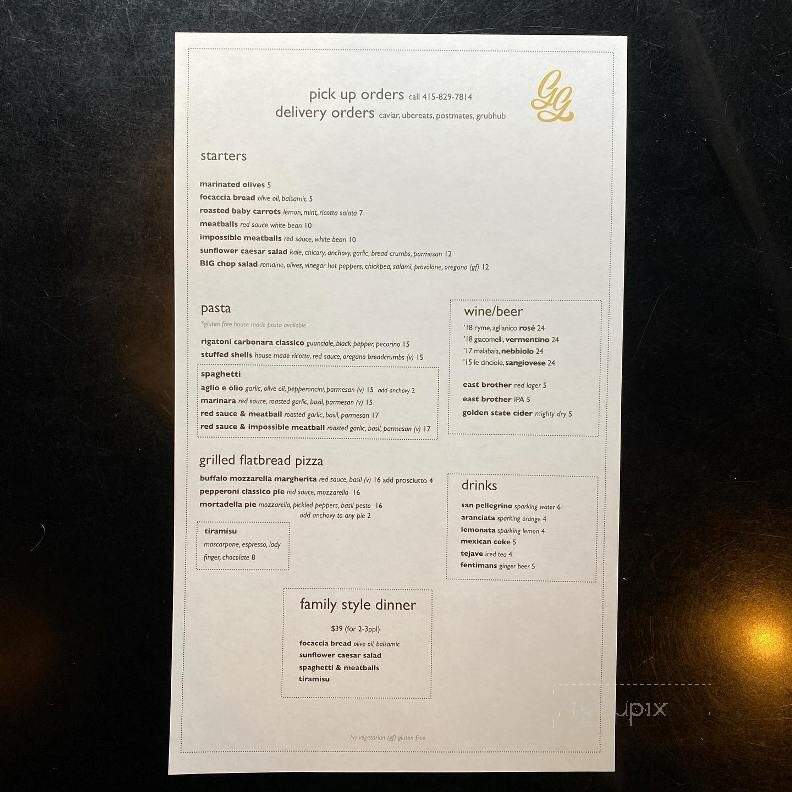 Great Gold - Truckee, CA menu_pic