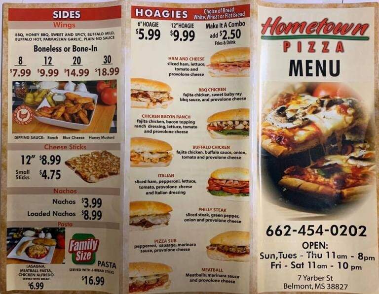 Hometown Pizza - Belmont, MS menu_pic