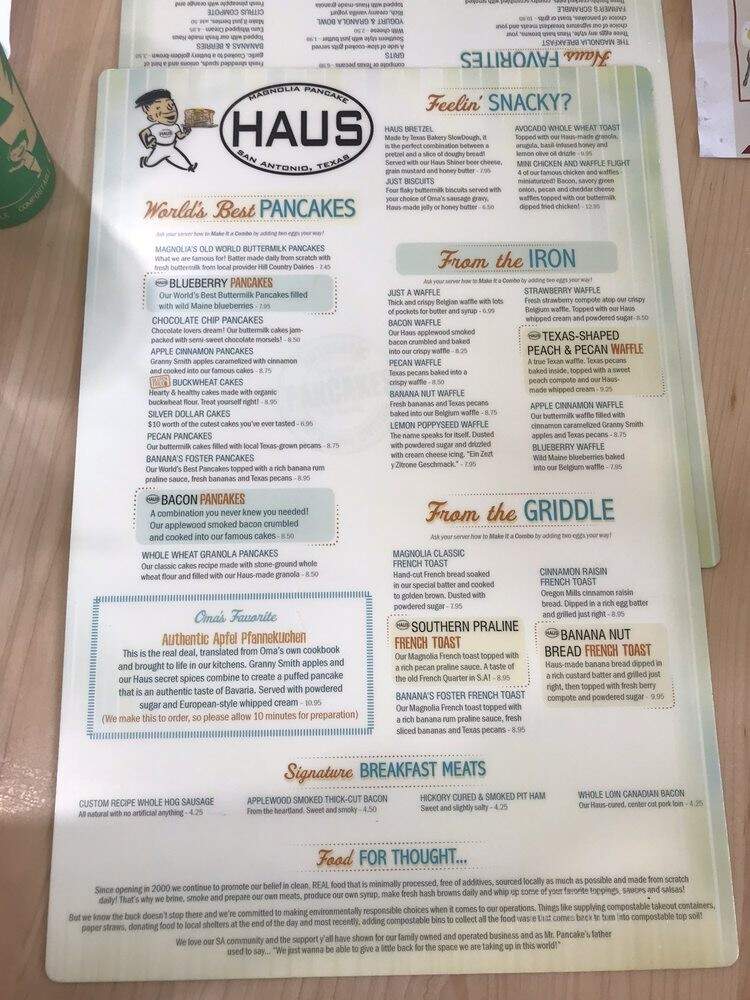The Magnolia Pancake Haus Cibolo - Schertz, TX menu_pic
