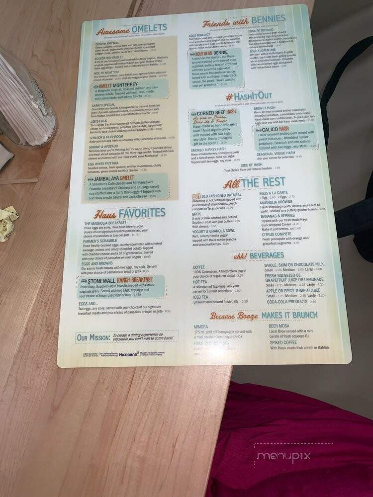 The Magnolia Pancake Haus Cibolo - Schertz, TX menu_pic