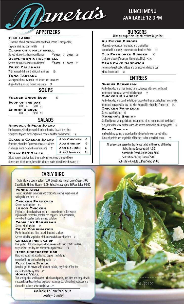 Manera's Restaurant - Brick, NJ menu_pic