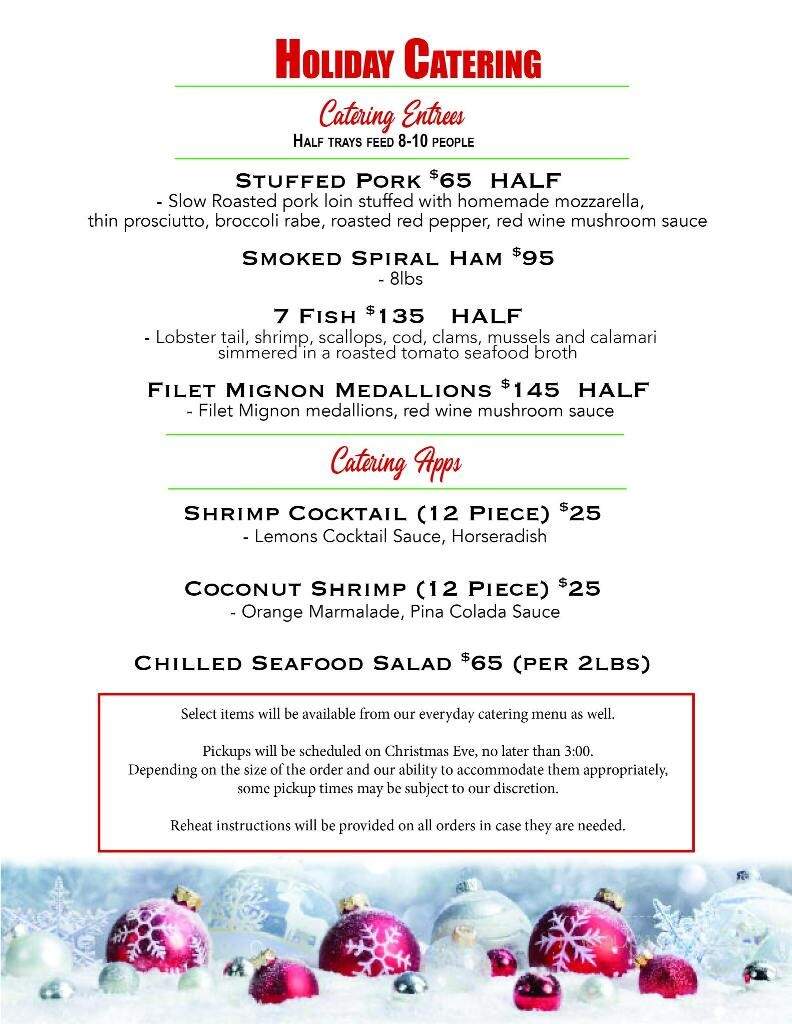 Manera's Restaurant - Brick, NJ menu_pic