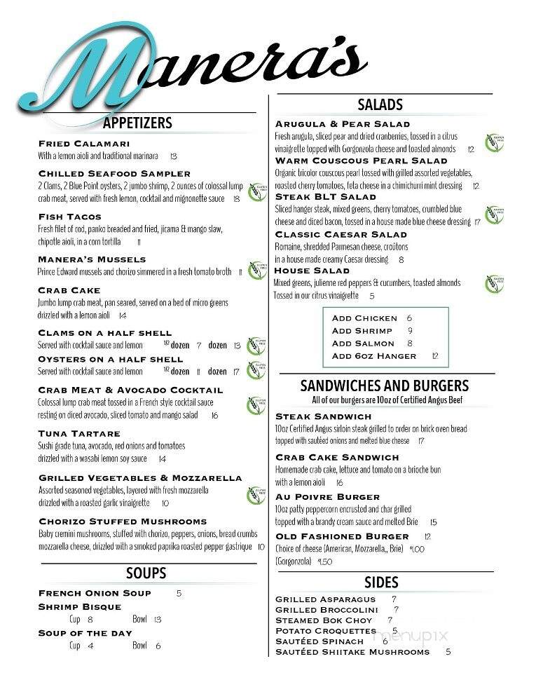 Manera's Restaurant - Brick, NJ menu_pic