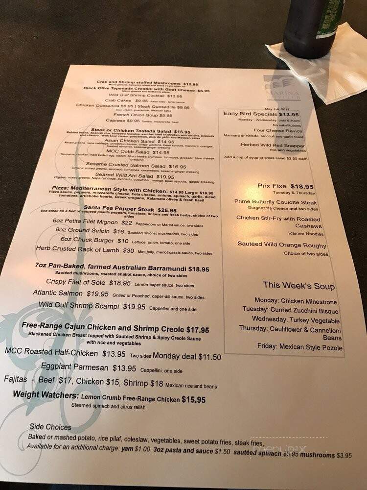 Marina City Club - Marina Del Rey, CA menu_pic
