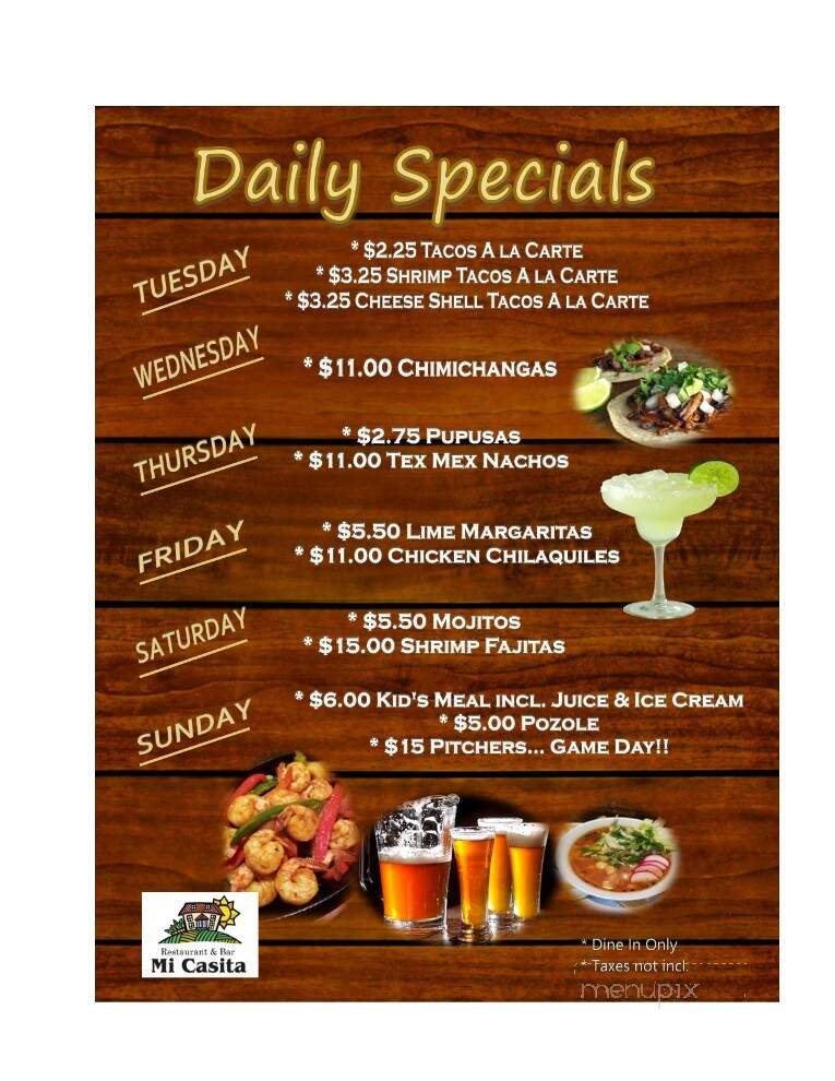 Mi Casita - Windsor, ON menu_pic